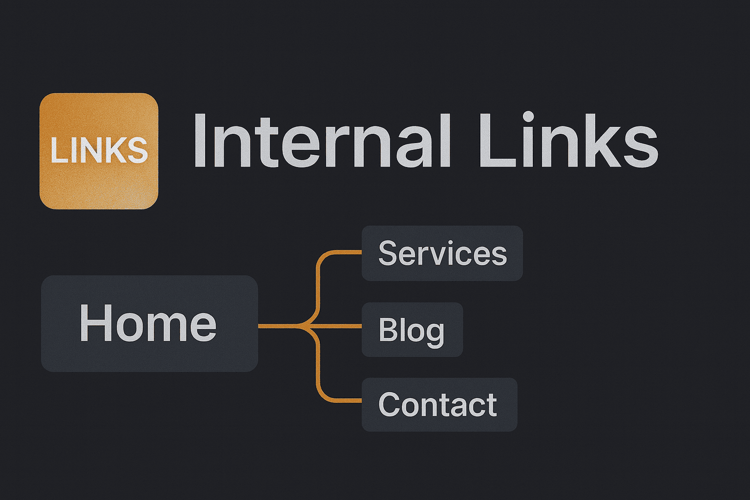 Website page showing internal link structure and connections