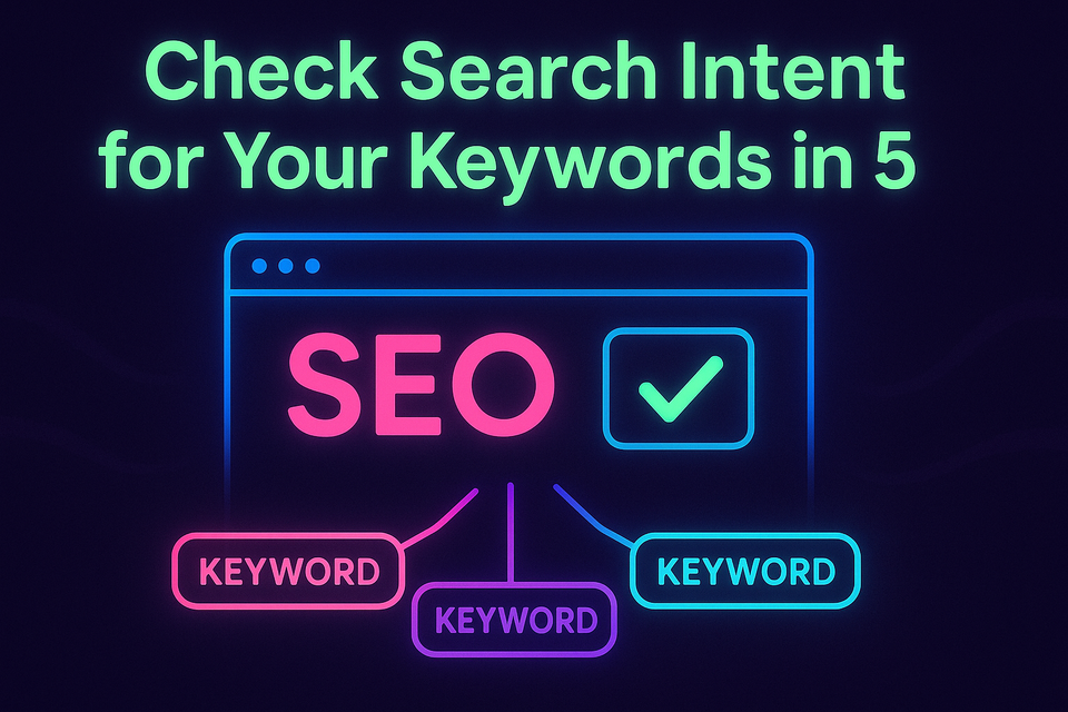 Check Search Intent for  Keywords | Module 3.2